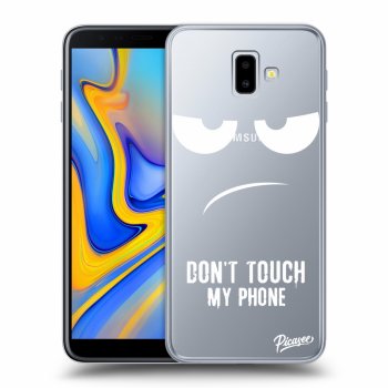 Picasee silikonowe przeźroczyste etui na Samsung Galaxy J6+ J610F - Don't Touch My Phone