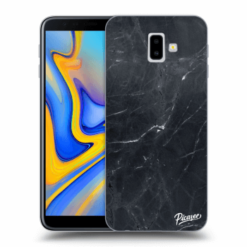 Picasee silikonowe przeźroczyste etui na Samsung Galaxy J6+ J610F - Black marble
