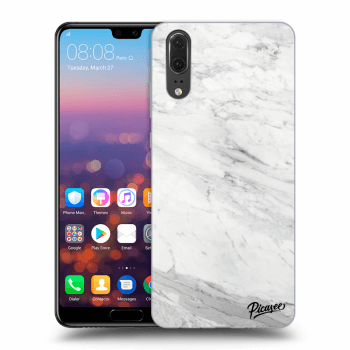 Etui na Huawei P20 - White marble