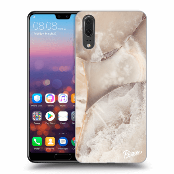 Etui na Huawei P20 - Cream marble
