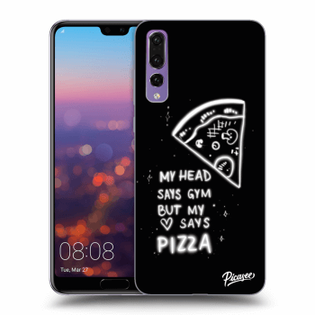 Picasee silikonowe czarne etui na Huawei P20 Pro - Pizza