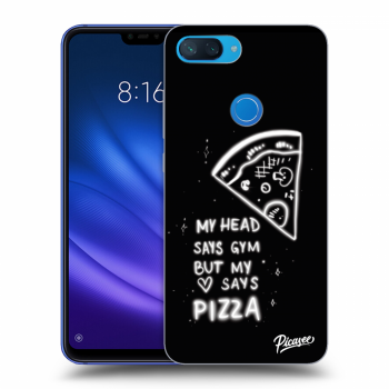 Picasee silikonowe czarne etui na Xiaomi Mi 8 Lite - Pizza