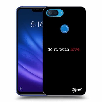 Picasee silikonowe czarne etui na Xiaomi Mi 8 Lite - Do it. With love.