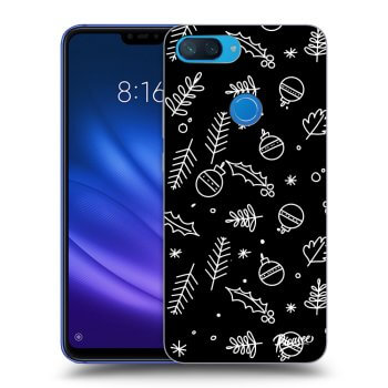 Picasee silikonowe czarne etui na Xiaomi Mi 8 Lite - Mistletoe