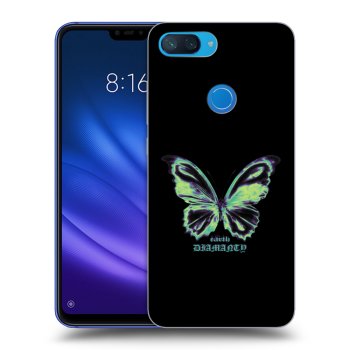 Picasee silikonowe czarne etui na Xiaomi Mi 8 Lite - Diamanty Blue