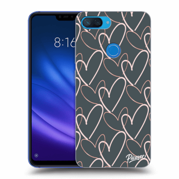 Picasee silikonowe czarne etui na Xiaomi Mi 8 Lite - Lots of love