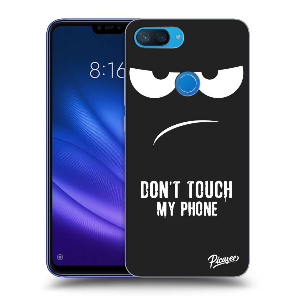 Picasee silikonowe czarne etui na Xiaomi Mi 8 Lite - Don't Touch My Phone