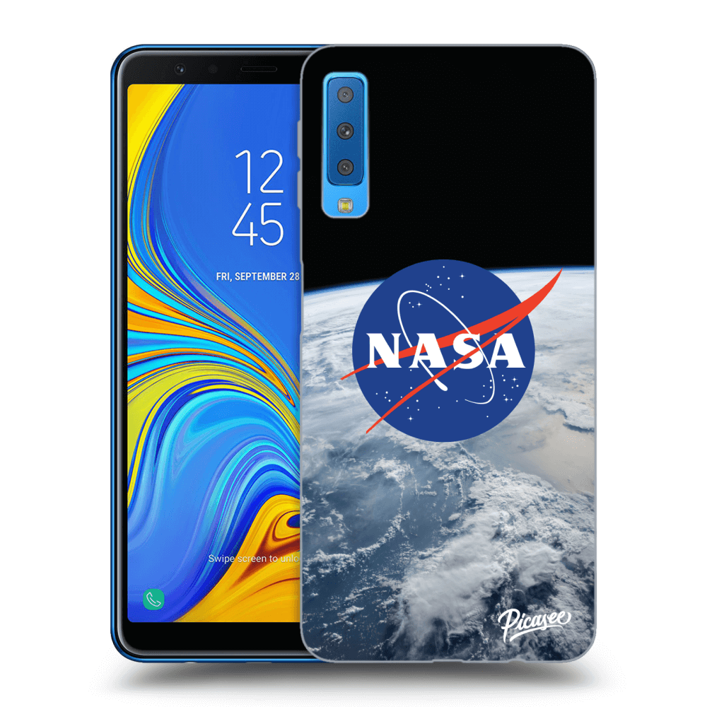 Picasee silikonowe przeźroczyste etui na Samsung Galaxy A7 2018 A750F - Nasa Earth