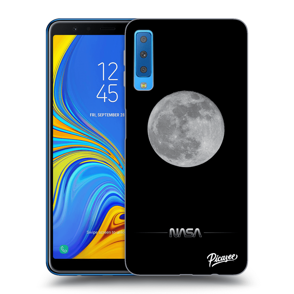Picasee silikonowe przeźroczyste etui na Samsung Galaxy A7 2018 A750F - Moon Minimal