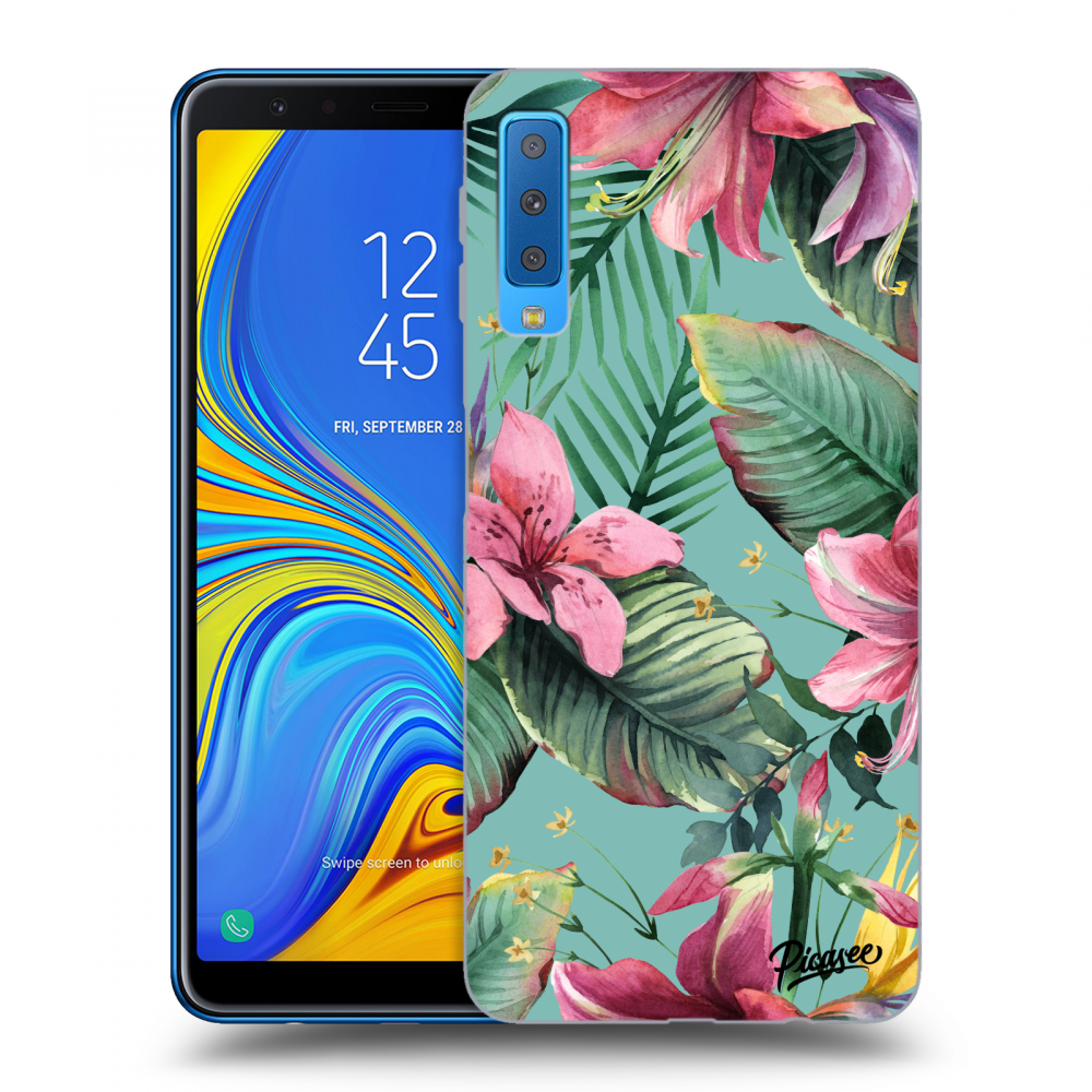 Picasee silikonowe czarne etui na Samsung Galaxy A7 2018 A750F - Hawaii