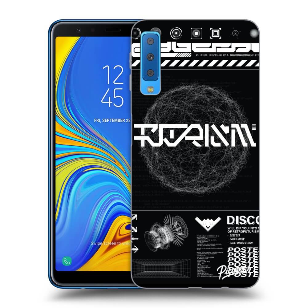 Picasee silikonowe przeźroczyste etui na Samsung Galaxy A7 2018 A750F - BLACK DISCO