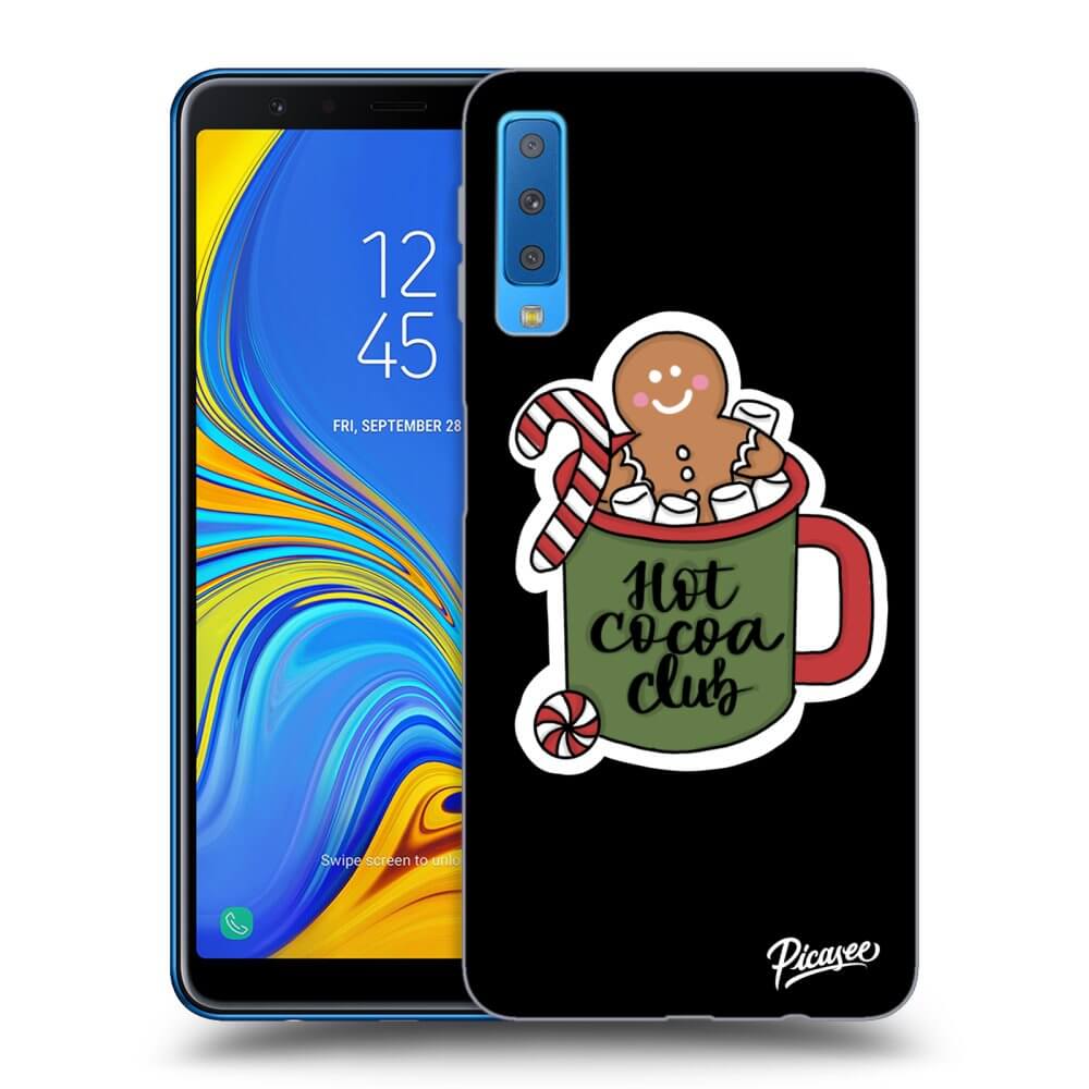 Picasee silikonowe czarne etui na Samsung Galaxy A7 2018 A750F - Hot Cocoa Club
