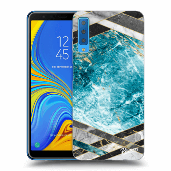 Etui na Samsung Galaxy A7 2018 A750F - Blue geometry