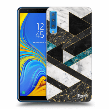Picasee silikonowe czarne etui na Samsung Galaxy A7 2018 A750F - Dark geometry