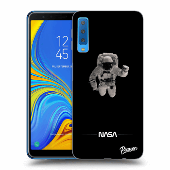 Picasee silikonowe czarne etui na Samsung Galaxy A7 2018 A750F - Astronaut Minimal