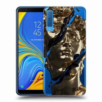 Picasee silikonowe przeźroczyste etui na Samsung Galaxy A7 2018 A750F - Golder