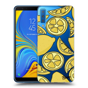 Picasee silikonowe przeźroczyste etui na Samsung Galaxy A7 2018 A750F - Lemon