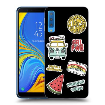 Picasee silikonowe czarne etui na Samsung Galaxy A7 2018 A750F - Summer