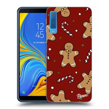 Picasee silikonowe przeźroczyste etui na Samsung Galaxy A7 2018 A750F - Gingerbread 2