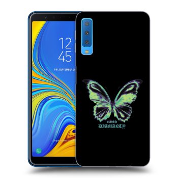 Picasee silikonowe czarne etui na Samsung Galaxy A7 2018 A750F - Diamanty Blue