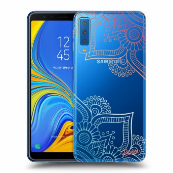 Picasee silikonowe przeźroczyste etui na Samsung Galaxy A7 2018 A750F - Flowers pattern