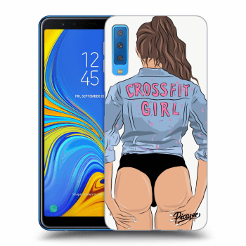 Picasee silikonowe przeźroczyste etui na Samsung Galaxy A7 2018 A750F - Crossfit girl - nickynellow