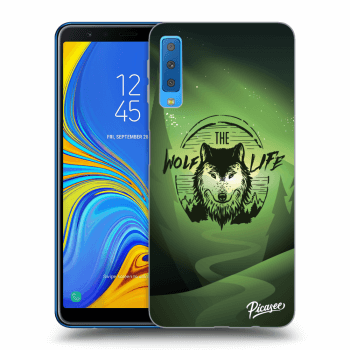 Picasee silikonowe przeźroczyste etui na Samsung Galaxy A7 2018 A750F - Wolf life