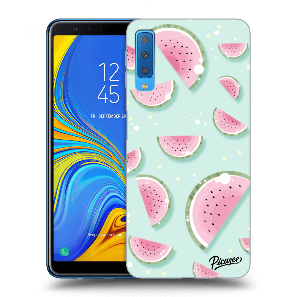 Picasee silikonowe przeźroczyste etui na Samsung Galaxy A7 2018 A750F - Watermelon 2