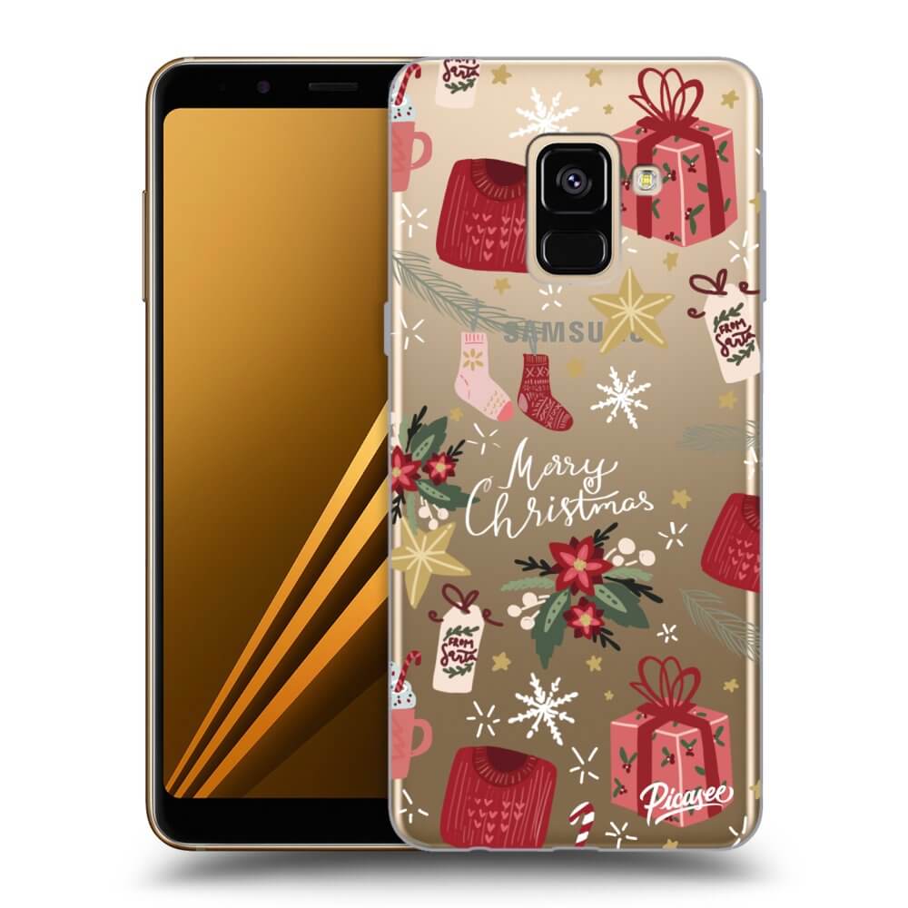 Picasee silikonowe przeźroczyste etui na Samsung Galaxy A8 2018 A530F - Christmas
