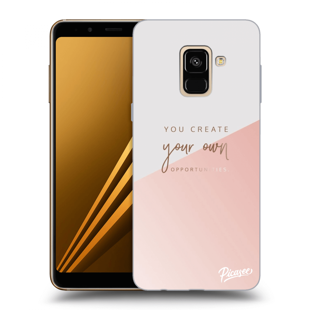 Picasee silikonowe czarne etui na Samsung Galaxy A8 2018 A530F - You create your own opportunities
