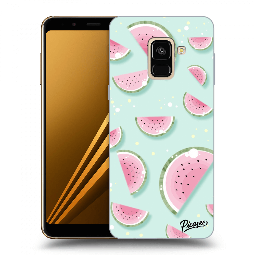 Picasee silikonowe czarne etui na Samsung Galaxy A8 2018 A530F - Watermelon 2