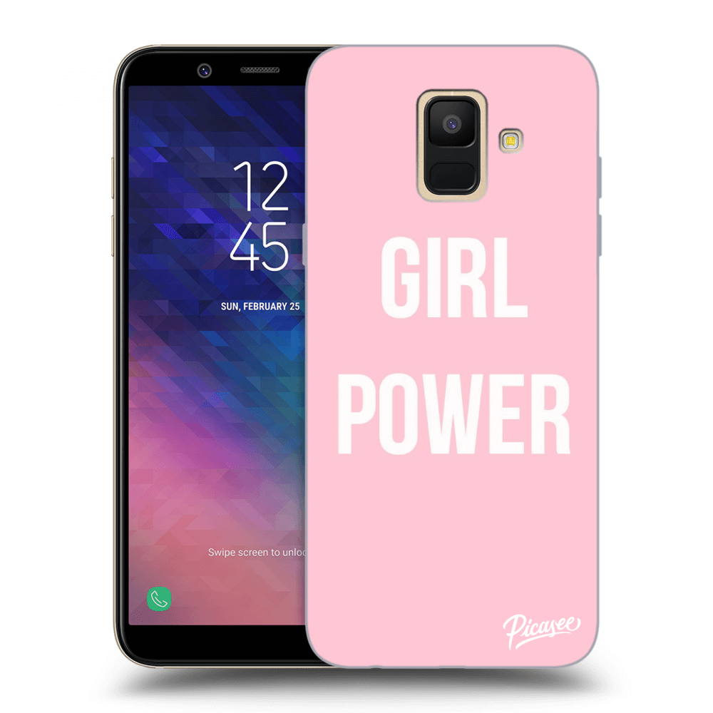 Picasee silikonowe przeźroczyste etui na Samsung Galaxy A6 A600F - Girl power