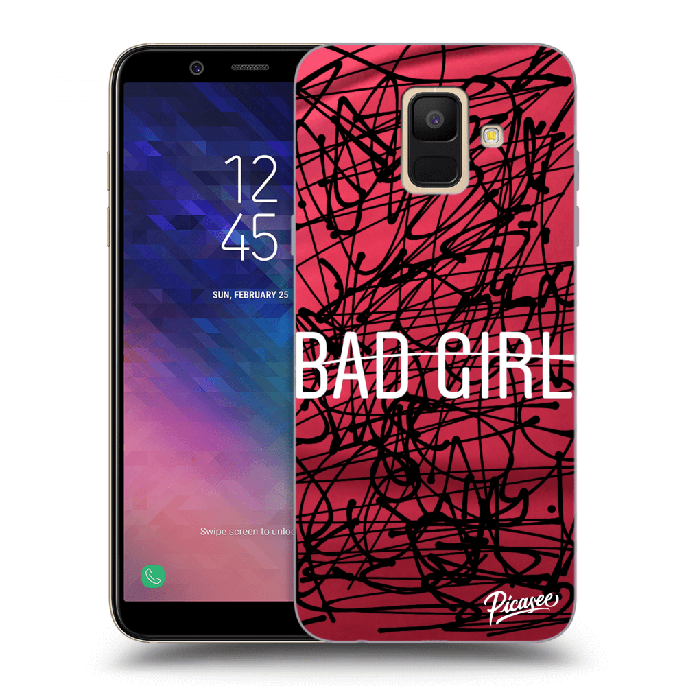 Picasee silikonowe przeźroczyste etui na Samsung Galaxy A6 A600F - Bad girl