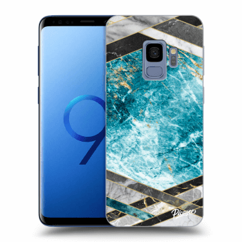 Etui na Samsung Galaxy S9 G960F - Blue geometry