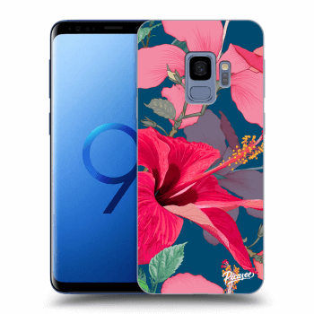 Picasee silikonowe przeźroczyste etui na Samsung Galaxy S9 G960F - Hibiscus