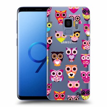 Picasee silikonowe przeźroczyste etui na Samsung Galaxy S9 G960F - Owls