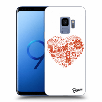 Picasee silikonowe czarne etui na Samsung Galaxy S9 G960F - Big heart