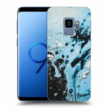 Picasee silikonowe czarne etui na Samsung Galaxy S9 G960F - Organic blue