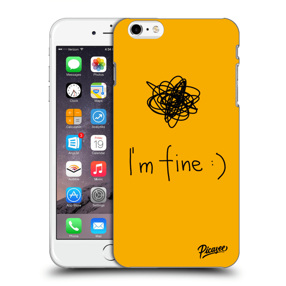 Silikonowe Przeźroczyste Etui Na Apple IPhone 6 Plus/6S Plus - I Am Fine
