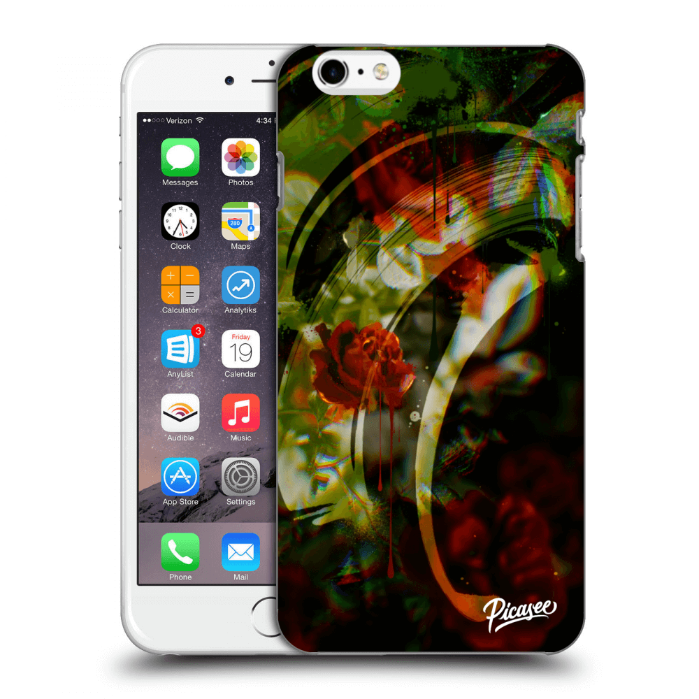 Picasee silikonowe przeźroczyste etui na Apple iPhone 6 Plus/6S Plus - Roses color