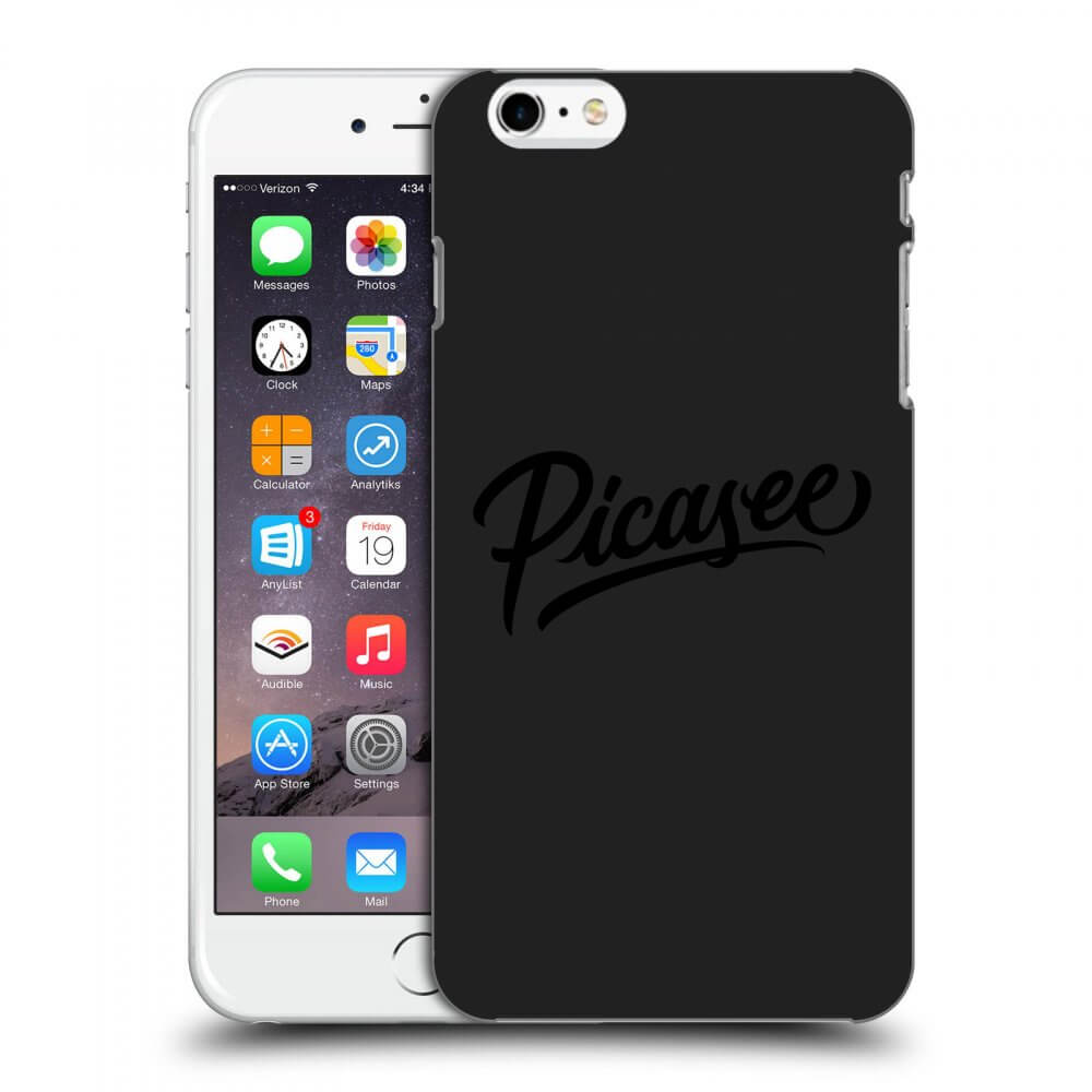 Picasee silikonowe czarne etui na Apple iPhone 6 Plus/6S Plus - Picasee - old logo - black