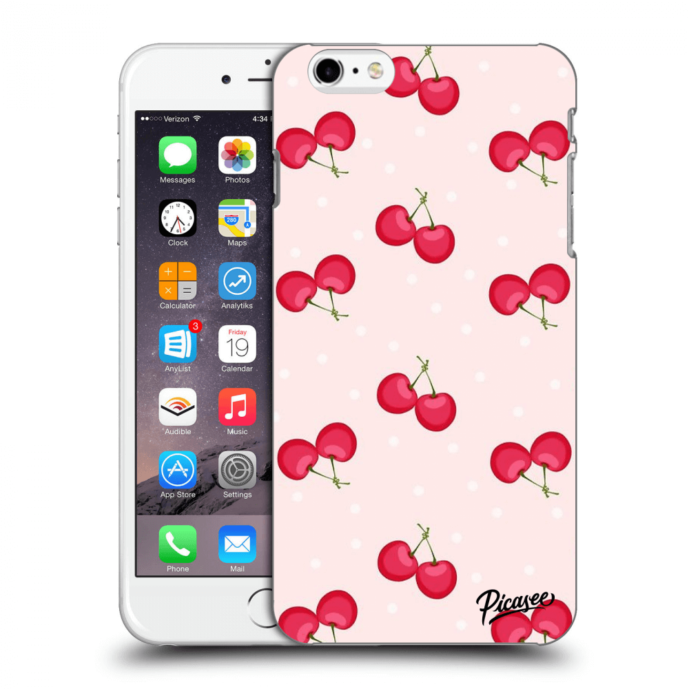 Picasee silikonowe przeźroczyste etui na Apple iPhone 6 Plus/6S Plus - Cherries