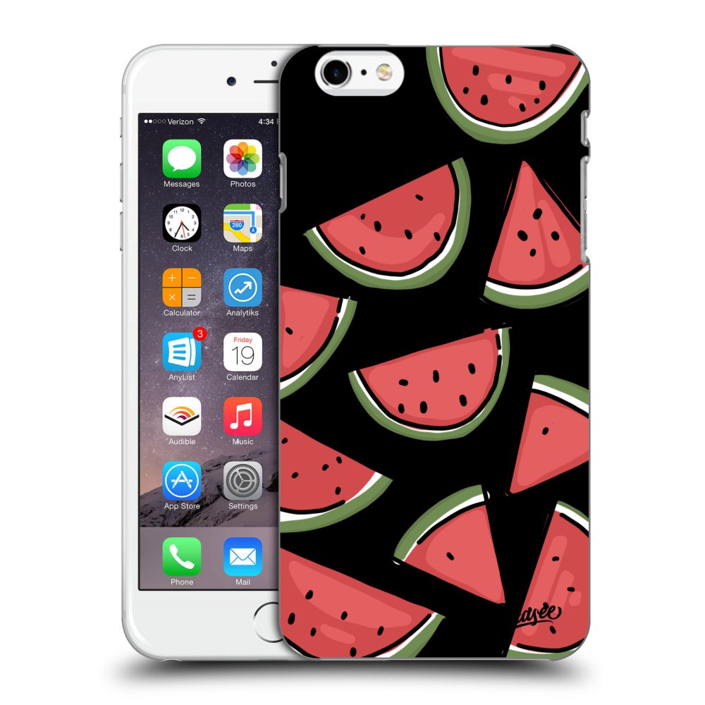 Picasee silikonowe czarne etui na Apple iPhone 6 Plus/6S Plus - Melone