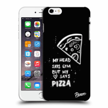 Picasee silikonowe przeźroczyste etui na Apple iPhone 6 Plus/6S Plus - Pizza