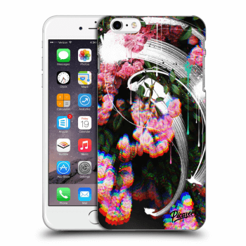 Picasee silikonowe przeźroczyste etui na Apple iPhone 6 Plus/6S Plus - Rosebush white