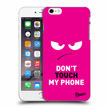 Picasee silikonowe czarne etui na Apple iPhone 6 Plus/6S Plus - Angry Eyes - Pink