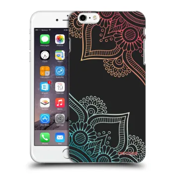 Picasee silikonowe czarne etui na Apple iPhone 6 Plus/6S Plus - Flowers pattern