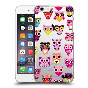 Picasee silikonowe przeźroczyste etui na Apple iPhone 6 Plus/6S Plus - Owls