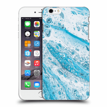 Picasee silikonowe przeźroczyste etui na Apple iPhone 6 Plus/6S Plus - Blue liquid