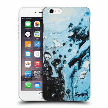 Picasee silikonowe czarne etui na Apple iPhone 6 Plus/6S Plus - Organic blue